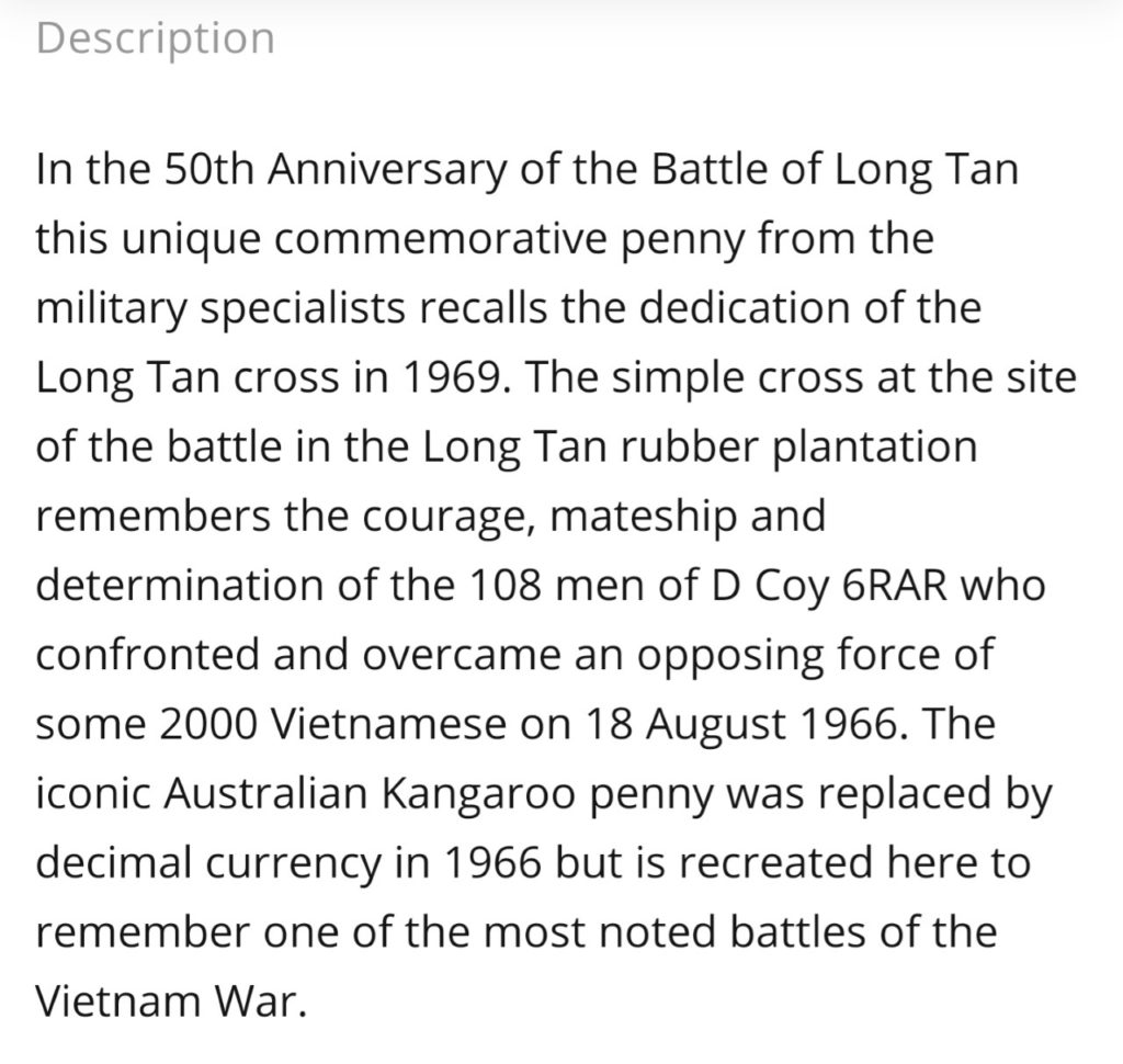 Battle Of Long Tan Vietnam – 50th Anniversary – ADF Memorabilia